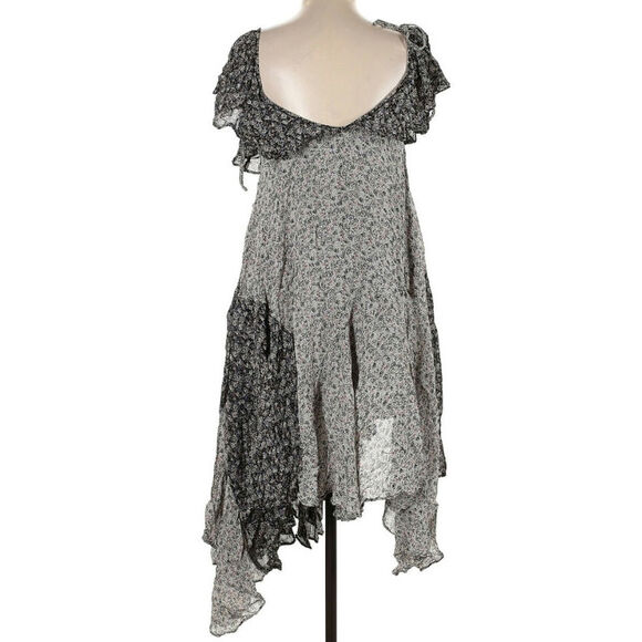 Free People Boho Asymmetrical Grey Gray XS Dress - Picture 2 of 5